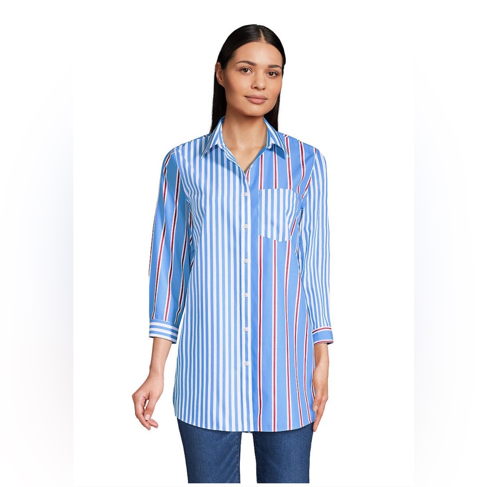 Women's Wrinkle Free No Iron 3/4 Sleeve Tunic Top